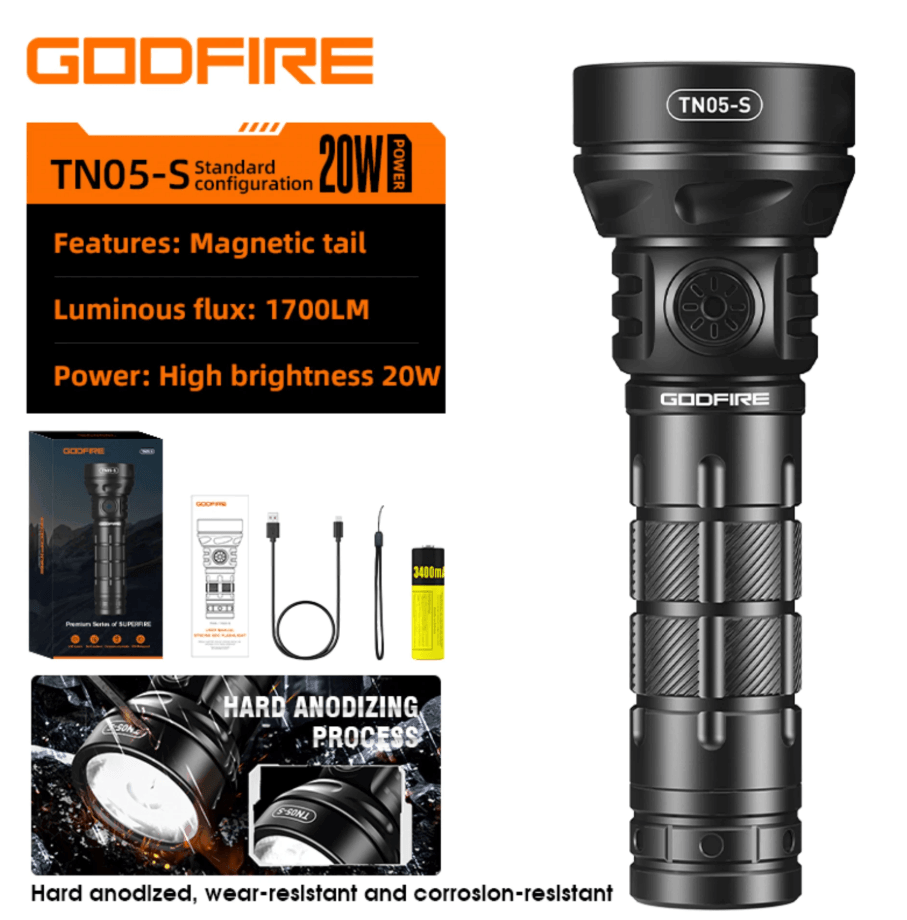 Фонарь Superfire TN05-S Black Фото 3